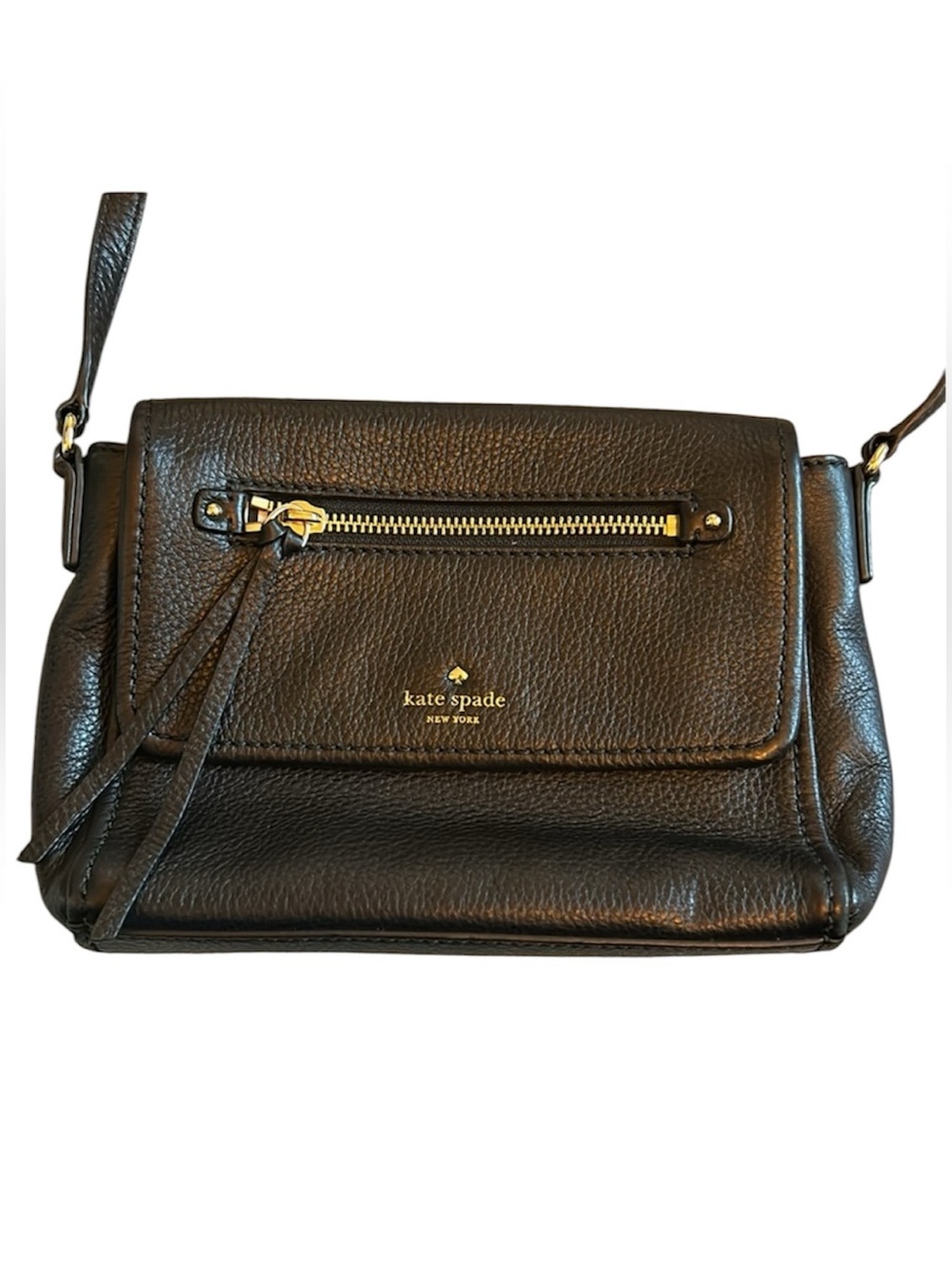 Y2K Black Leather Kate Spade Crossbody